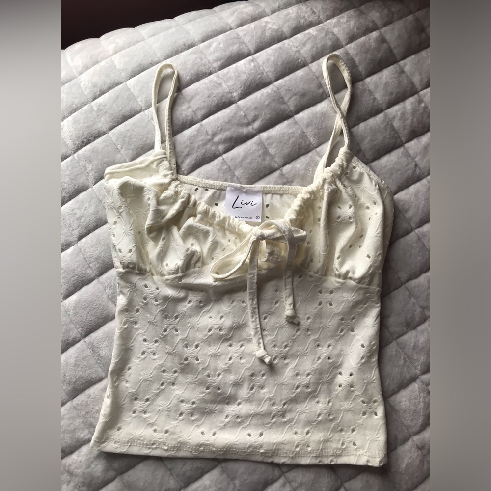 Livi Cream Color Croptop Size Small